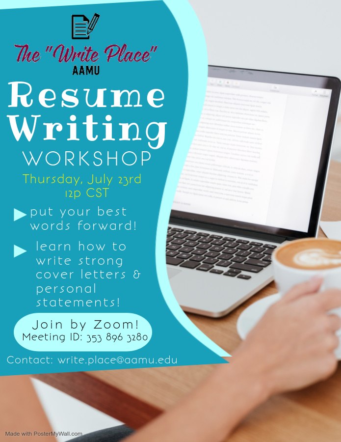 resume writing workshop flyer