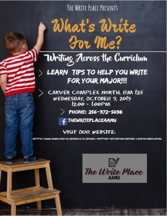 What's Write For Me workshop flyer 
