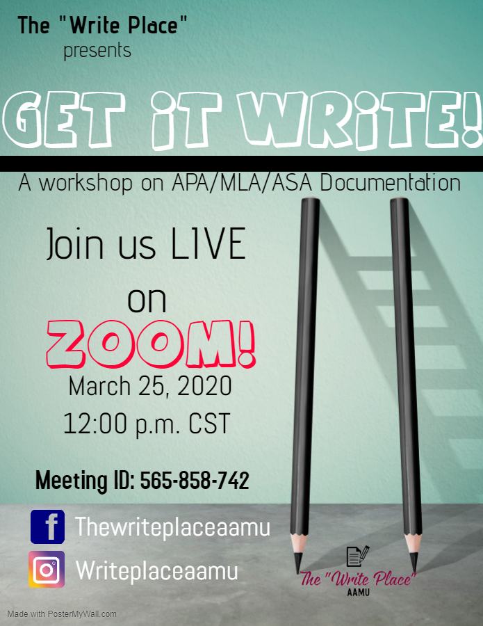 Get it Write: APA and MLA Documentation Flyer