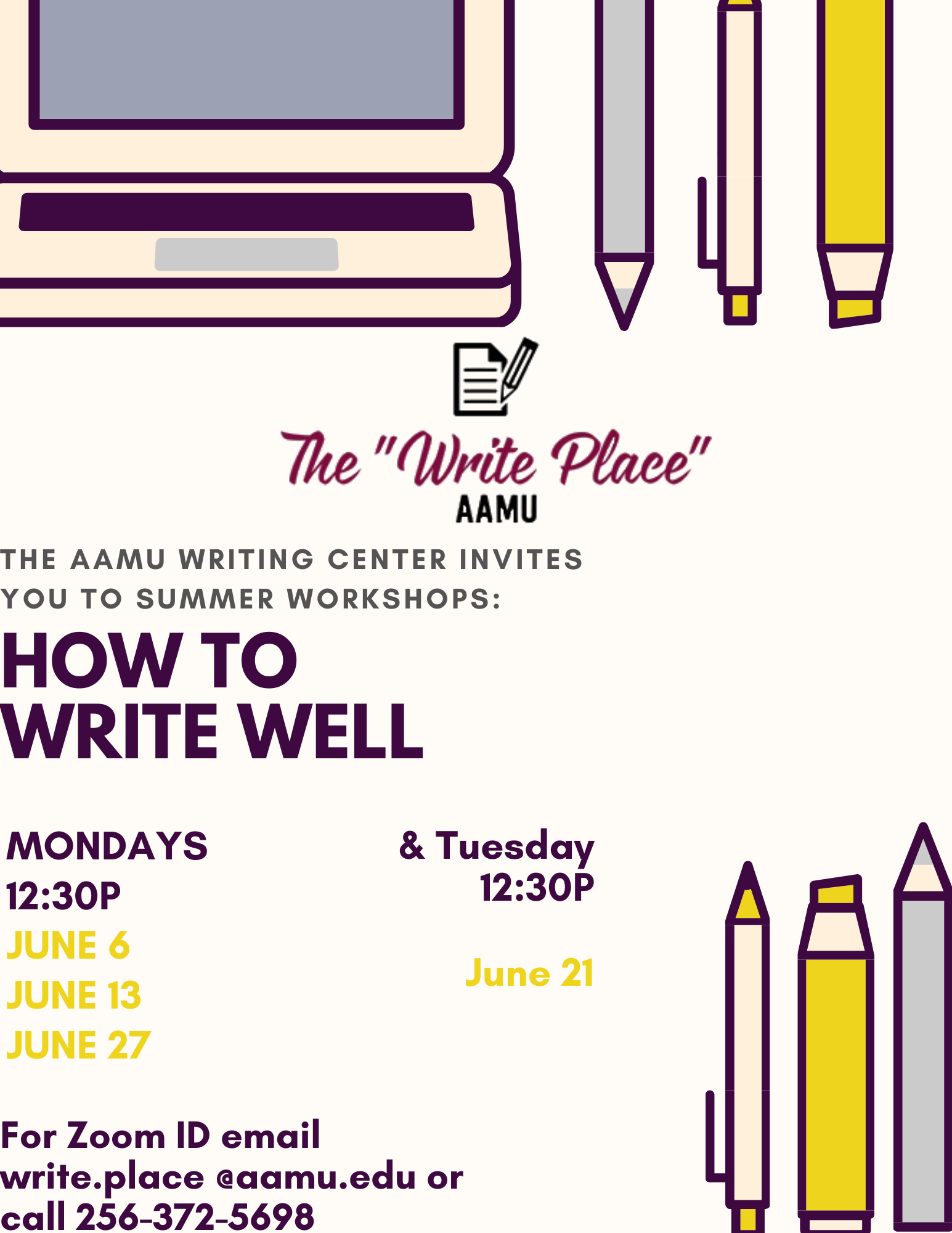 The 'Write Place' Summer Workshops