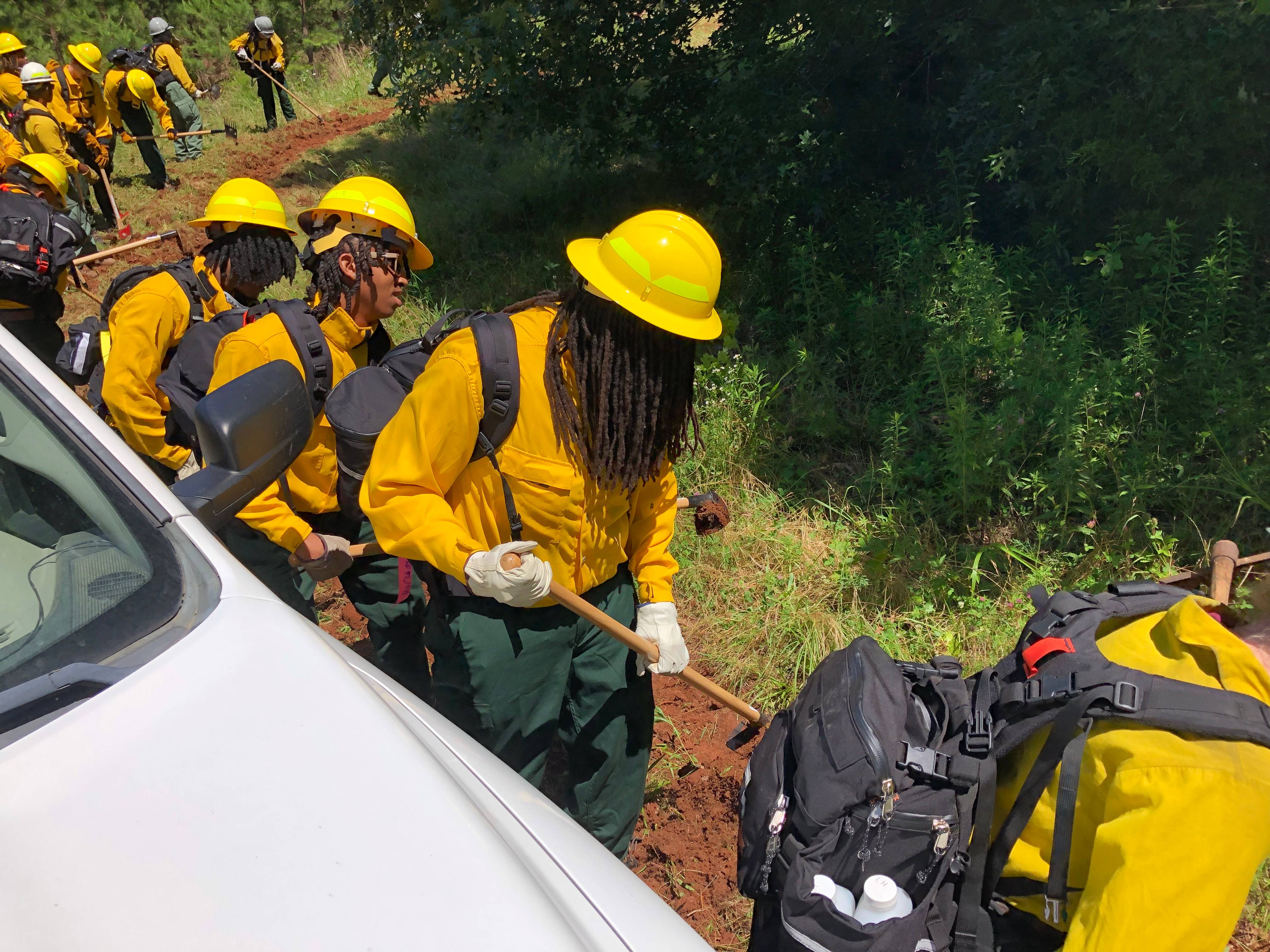AAMU FireDawgs working fire line