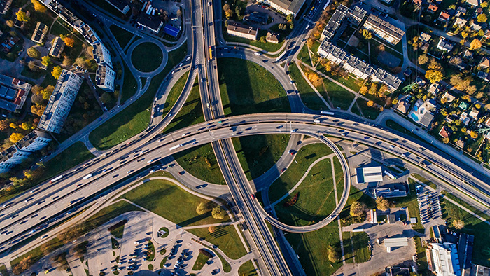 Clover highway intersection