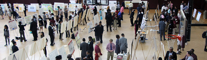 STEMday posters in AAMU gym