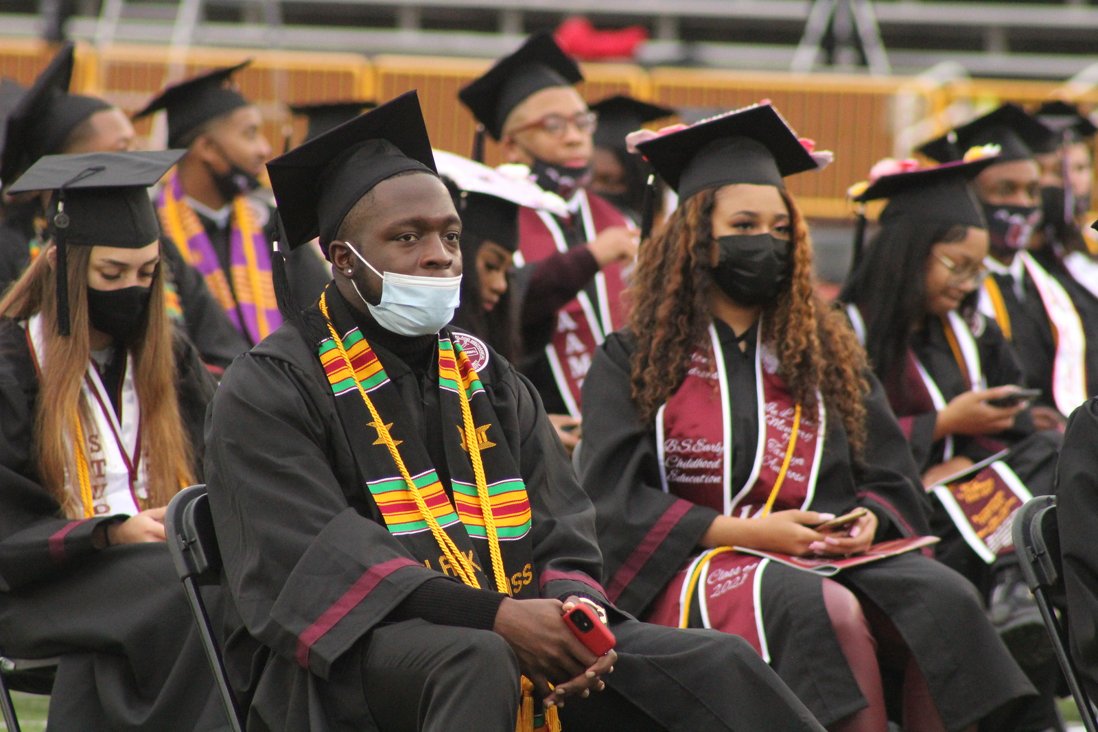 Collage of photographs from AAMU's Commencement ceremony