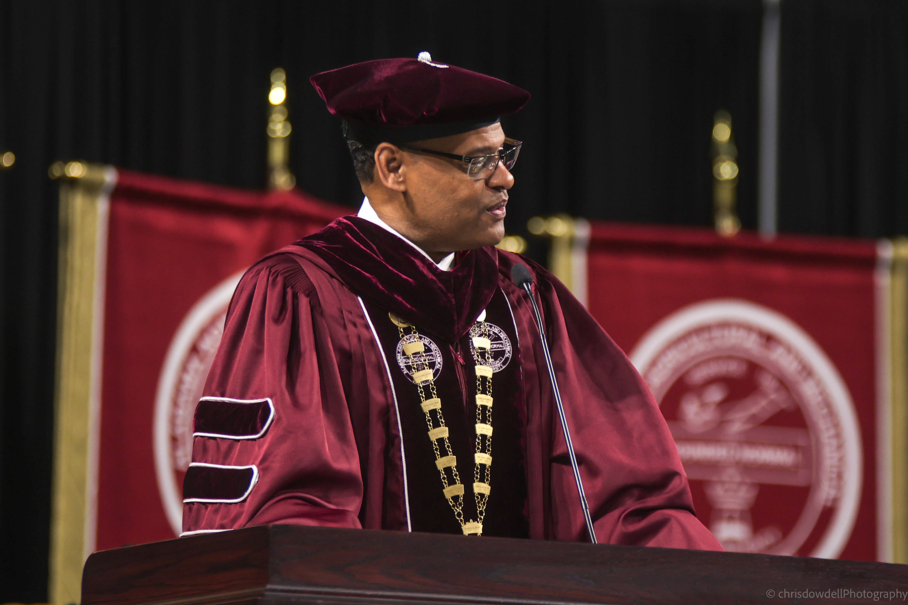 President Wim's talking at commencement