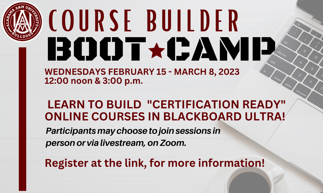 Course Builder Boot Camp - Via Zoom