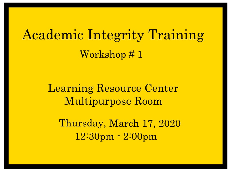 Academic Integrity Training