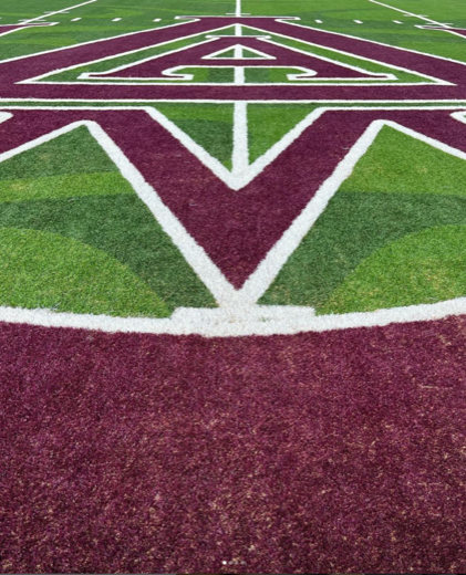 AAMU logo on the football field